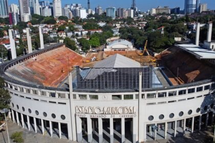 Estádio do Pacaembu, em São Paulo, é reformado pela concessionária Allegra Pacaembu — Foto: Edilson Dantas / O Globo