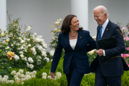 Imagem usada na campanha de reeleição da chapa Biden-Harris, nos Estados Unidos — Foto: Reprodução