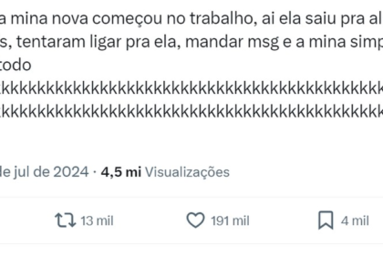 Usuário relata que funcionária bloqueou colegas de trabalho — Foto: Reprodução/X