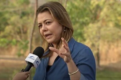 Em visita a focos de incêndio no Parque Nacional de Brasília, Leila Barros (PDT-DF), presidente da Comissão de Meio Ambiente do Senado, diz que é preciso ser mais rigoroso com quem pratica queimadas de forma intencional — Foto: Reprodução/TV Senado