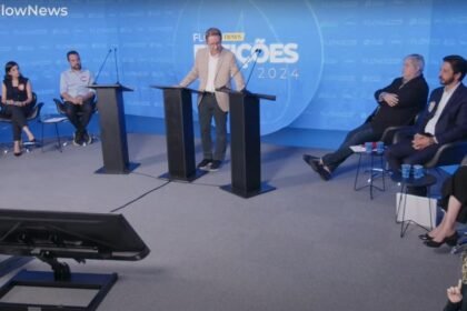 Debate entre candidatos à Prefeitura de São Paulo — Foto: Reprodução/YouTube - Flow