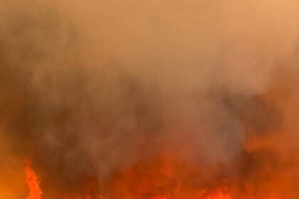 Incêndio em região do Estado de São Paulo — Foto: Divulgação/Canaoeste