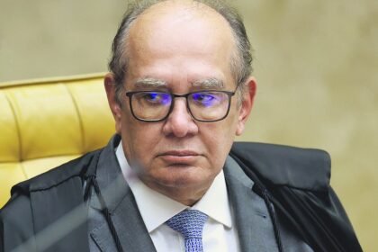 Ministro Gilmar Mendes em sessão de julgamento no STF — Foto: Andressa Anholete/SCO/STF