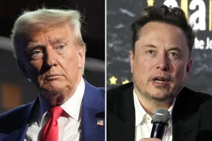 Montagem com o candidato republicano à Casa Branca, o ex-presidente Donald Trump, e o CEO da Tesla e da SpaceX, Elon Musk — Foto: Fotos: Associated Press