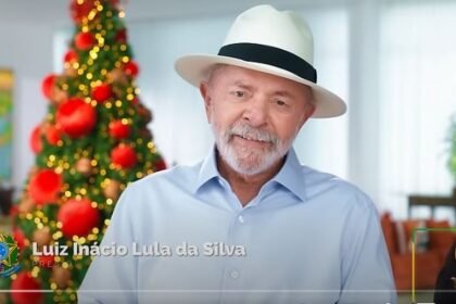 Lula em pronunciamento de Natal — Foto: Reprodução