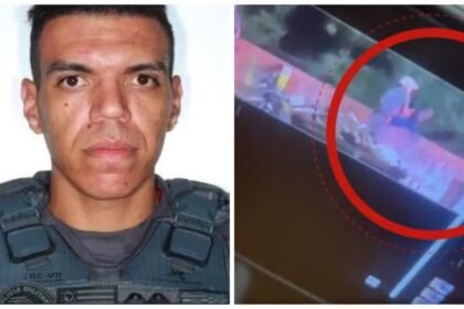 PM que arremessou homem de ponte é soldado Luan Felipe Alves Pereira — Foto: Reprodução