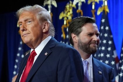 Donald Trump e JD Vance, presidente e vice-presidente dos EUA — Foto: AP Photo/Evan Vucci, File